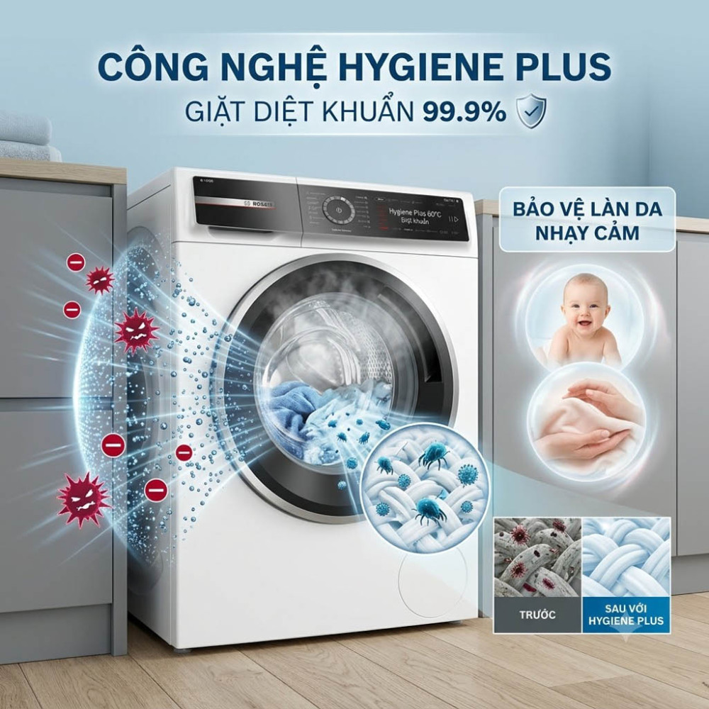 Máy giặt cửa trước Bosch 10kg WGB254A0SG Serie 8 - Hàng chính hãng