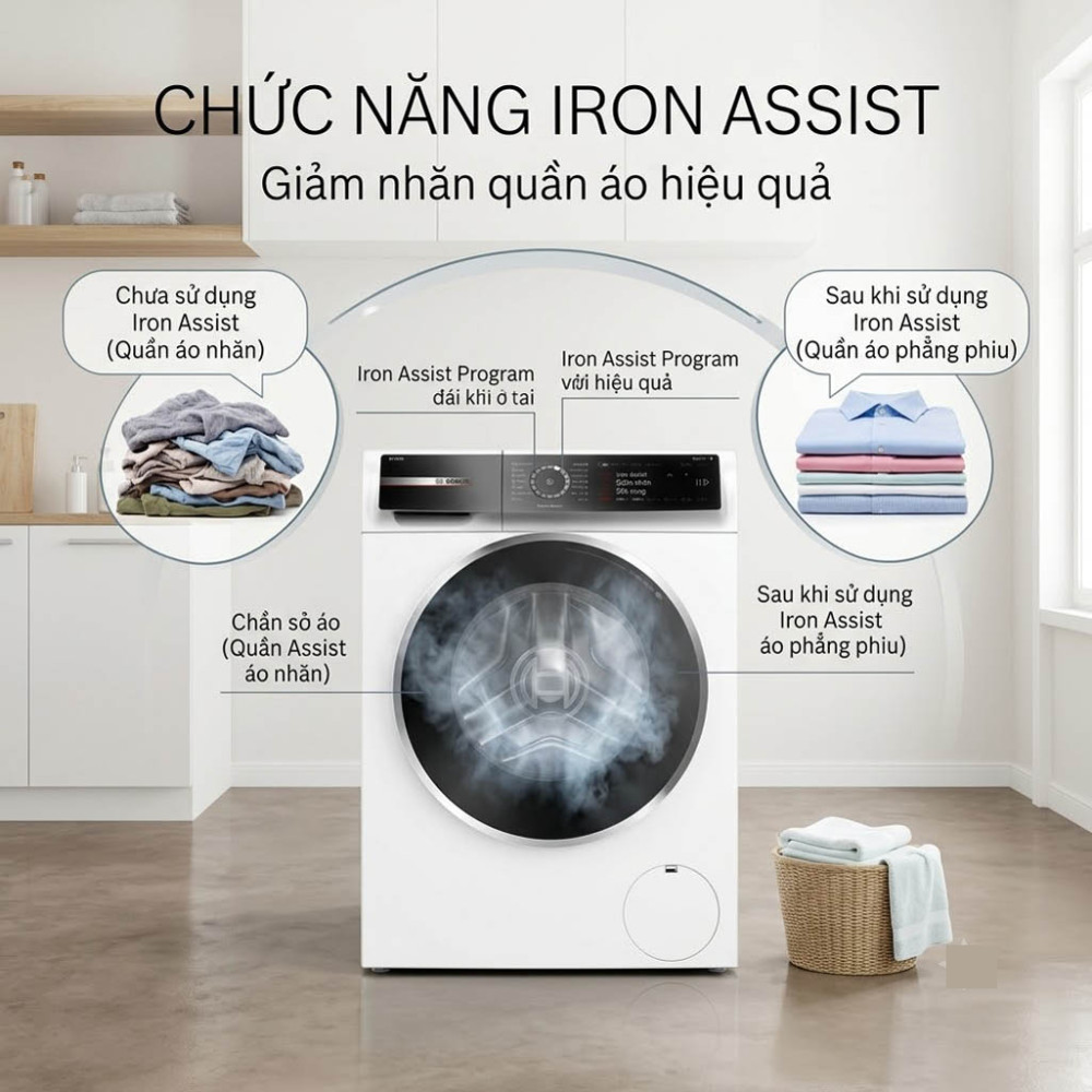 Máy giặt cửa trước Bosch 10kg WGB254A0SG Serie 8 - Hàng chính hãng