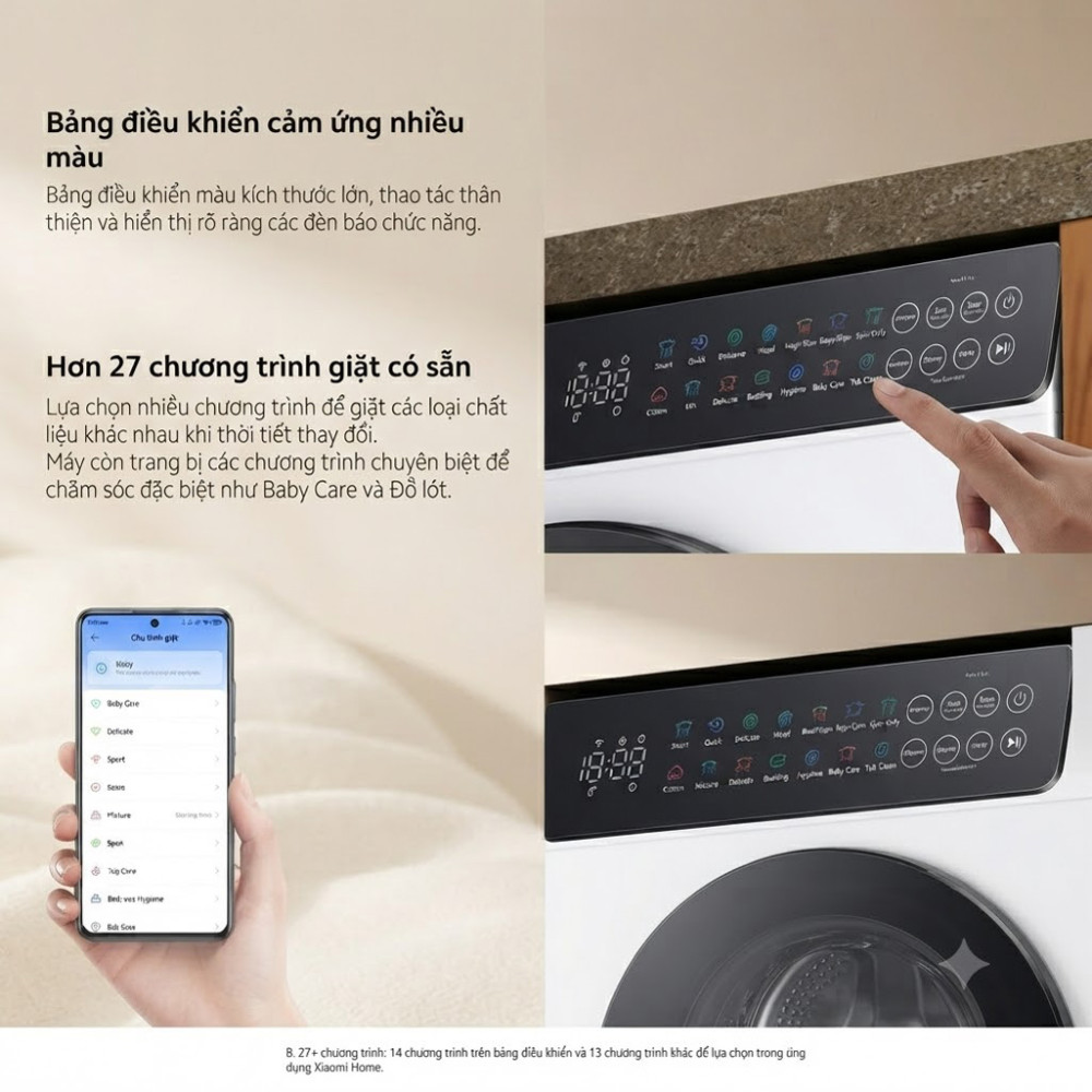 Máy giặt cửa trước Xiaomi 9kg QMP4678VN - Hàng chính hãng