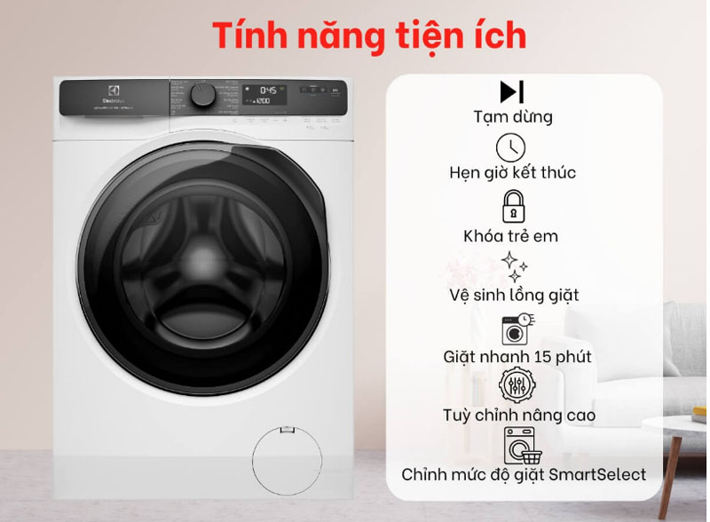 Máy giặt Electrolux inverter 10 kg EWF1023P5WC - Hàng chính hãng