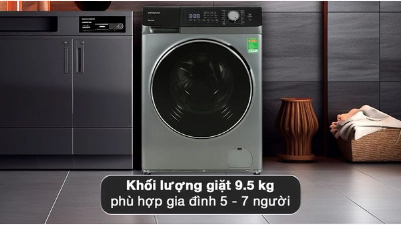 Máy giặt Hitachi inverter 9.5 kg BD-954HVOS - Hàng chính hãng