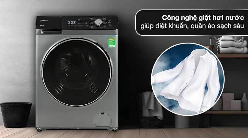 Máy giặt Hitachi inverter 9.5 kg BD-954HVOS - Hàng chính hãng