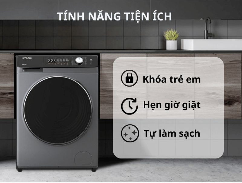 Máy giặt Hitachi inverter 9.5 kg BD-954HVOS - Hàng chính hãng
