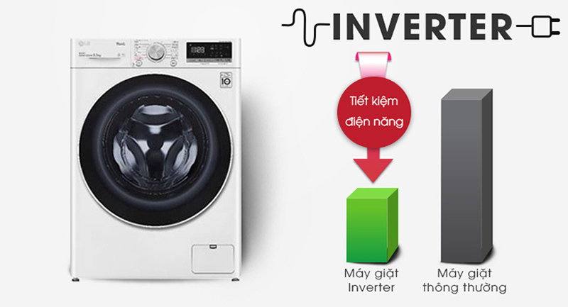 Máy giặt LG Inverter 9 kg FV1409S4W - Hàng chính hãng