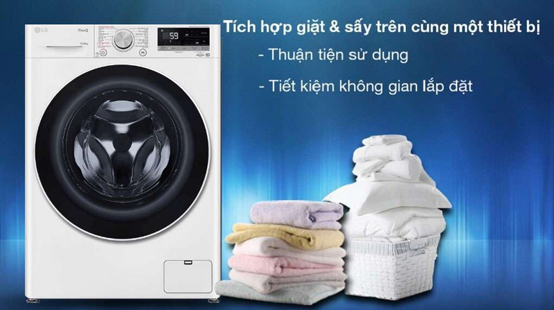Máy giặt sấy LG inverter 10 kg FV1410D4M1 - Hàng chính hãng