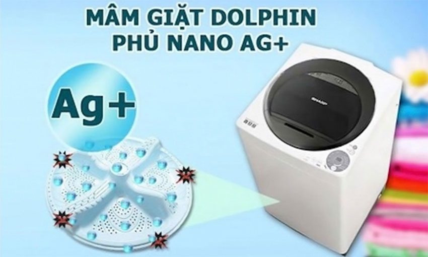 Máy giặt lồng đứng Sharp ES-U80GV-G - Hàng chính hãng