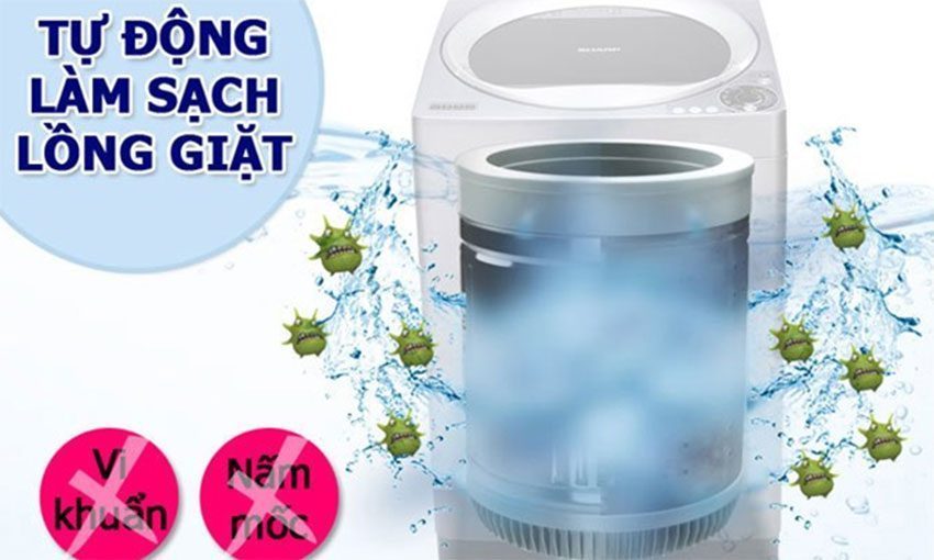 Máy giặt lồng đứng Sharp ES-U80GV-G - Hàng chính hãng