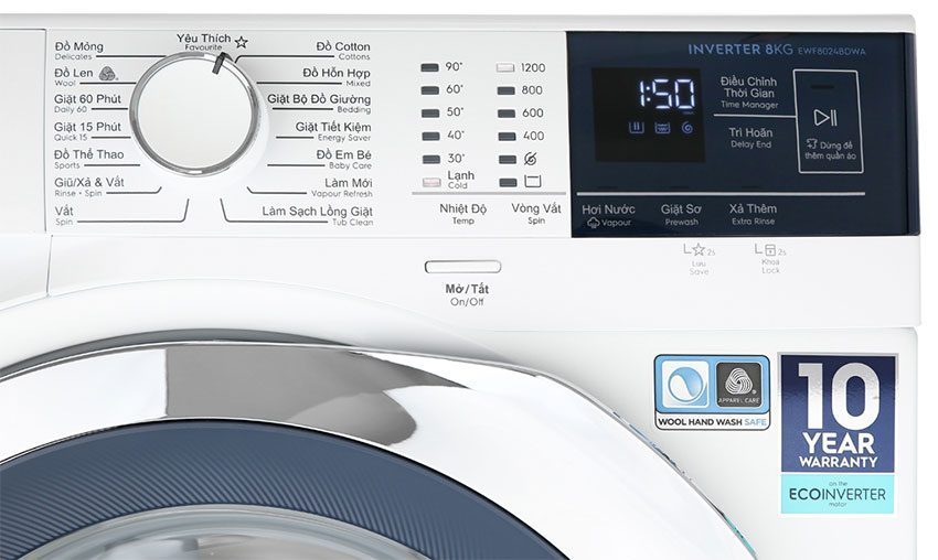 Máy giặt lồng ngang Inverter Electrolux EWF8024BDWA - Hàng chính hãng