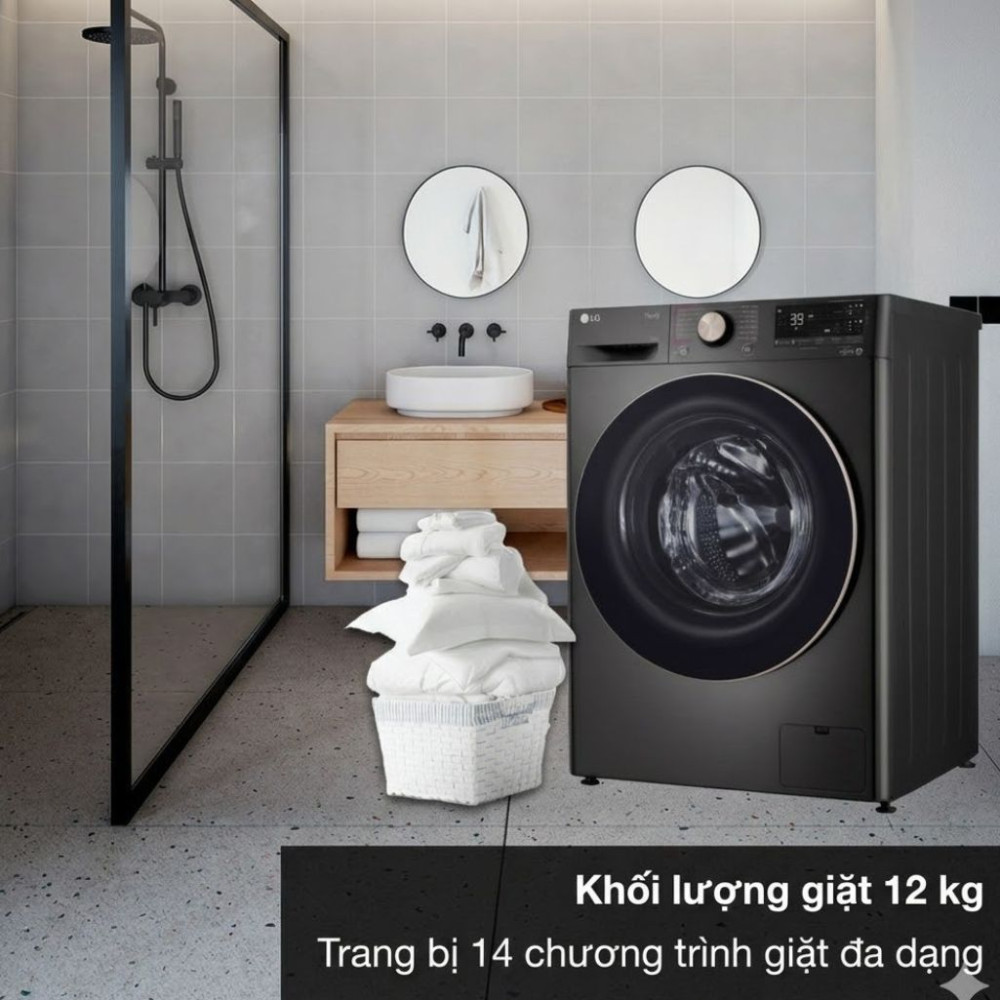 Máy giặt lồng ngang LG AI DD Inverter 12Kg FX1412S3K - Hàng chính hãng