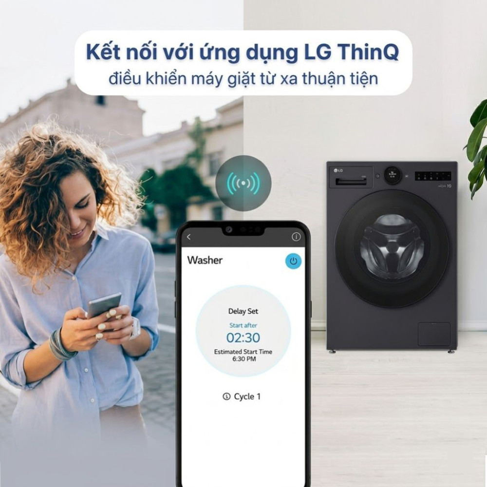 Máy giặt lồng ngang LG AI DD Inverter 12Kg FX1412S3K - Hàng chính hãng