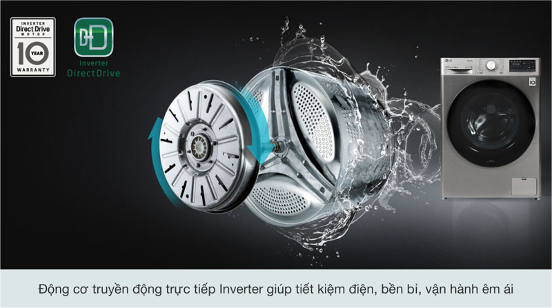 Máy giặt lồng ngang thông minh LG FV1410S4P - Hàng chính hãng