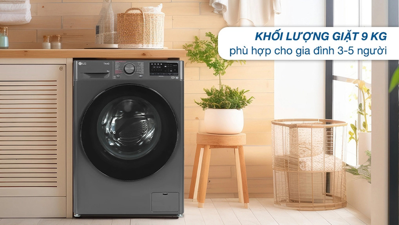 Máy giặt lồng ngang LG Inverter 9Kg FV1409S4M - Hàng chính hãng