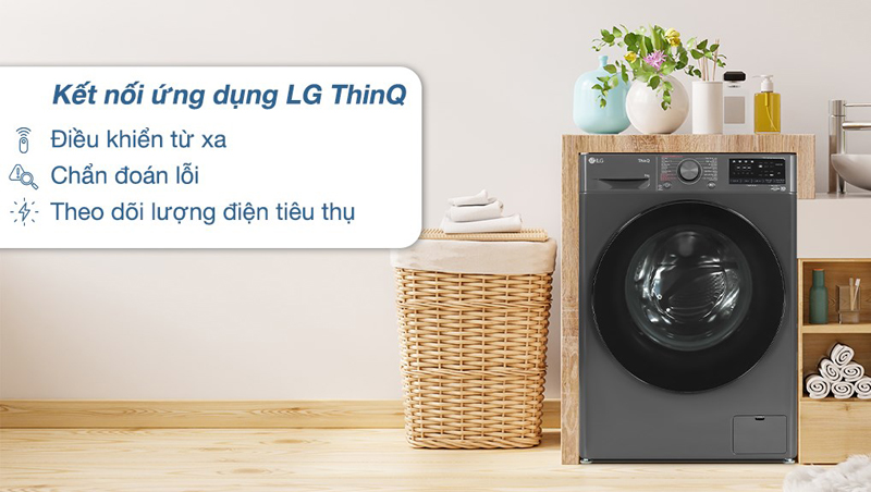 Máy giặt lồng ngang LG Inverter 9Kg FV1409S4M - Hàng chính hãng