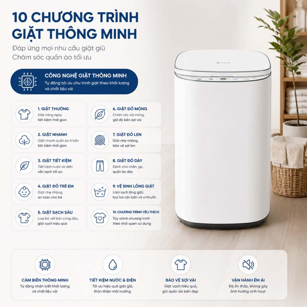 Máy giặt Lumias 3kg WS030 - Hàng chính hãng