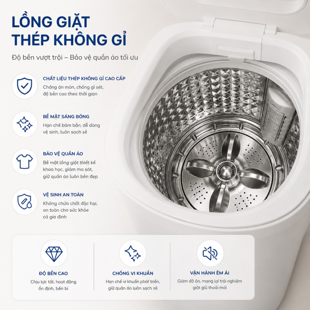 Máy giặt Lumias 3kg WS030 - Hàng chính hãng