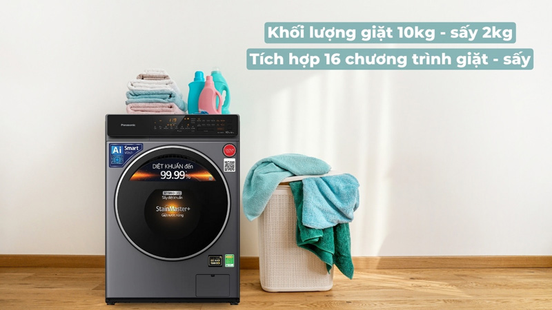 Máy gặt sấy Panasonic Inverter NA-V10FR1BVT - Hàng chính hãng