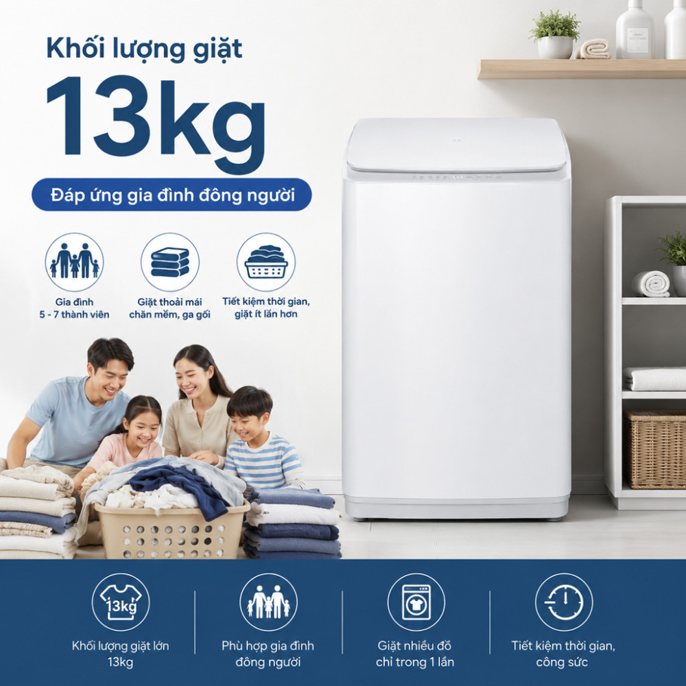 Máy giặt cửa trên Xiaomi 13kg QMP4712VN - Hàng chính hãng