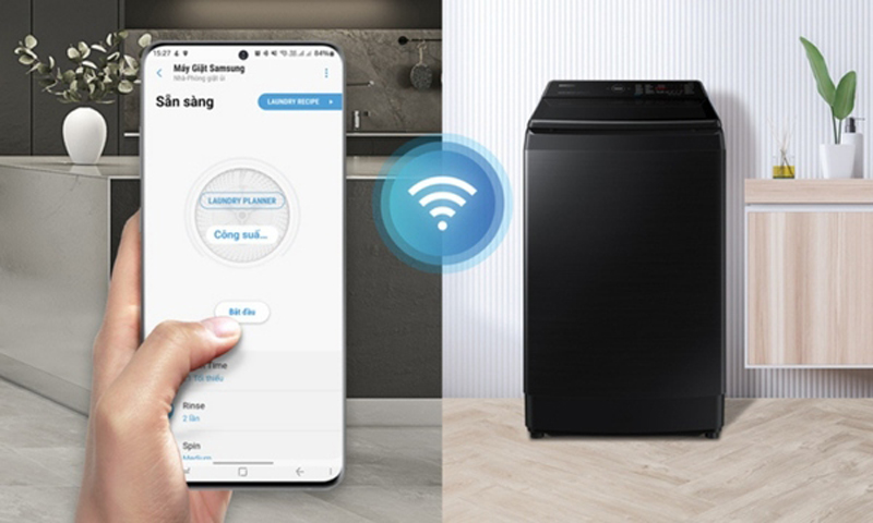 Máy giặt Samsung Inverter WA14CG5886BDSV - Hàng chính hãng