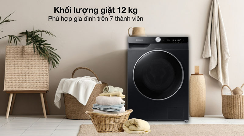 Máy giặt Samsung AI EcoBubble inverter WW12CGP44DSBSV - Hàng chính hãng