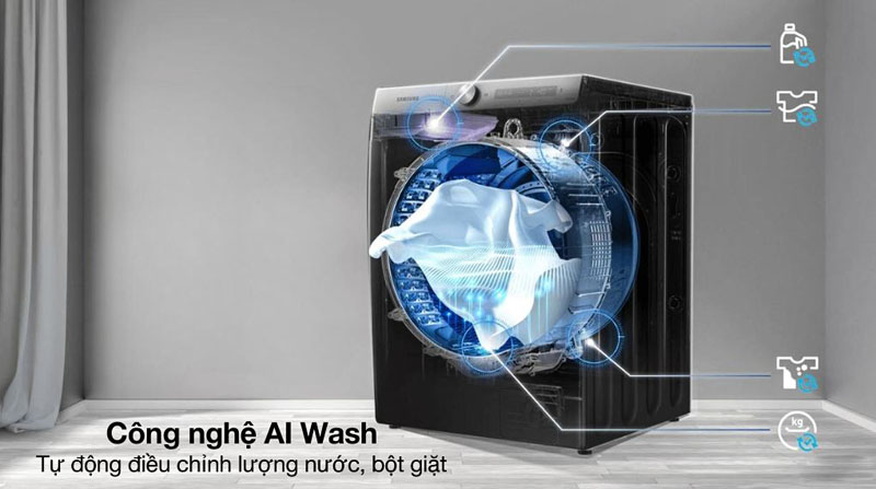 Máy giặt Samsung AI EcoBubble inverter WW12CGP44DSBSV - Hàng chính hãng