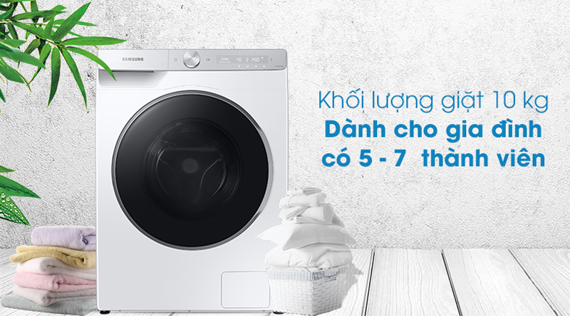 Máy giặt Samsung Inverter WW10TP44DSH/SV - Hàng chính hãng