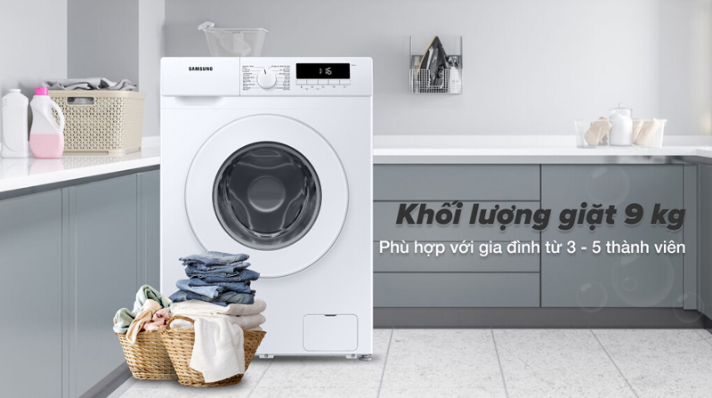 Máy giặt Samsung Inverter 9 kg WW90T3040WW/SV - Hàng chính hãng