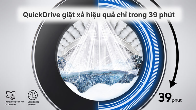 Máy giặt sấy AI Ecobubble Inverter giặt 11kg - sấy 7kg Samsung WD11T734DBX/SV - Hàng chính hãng