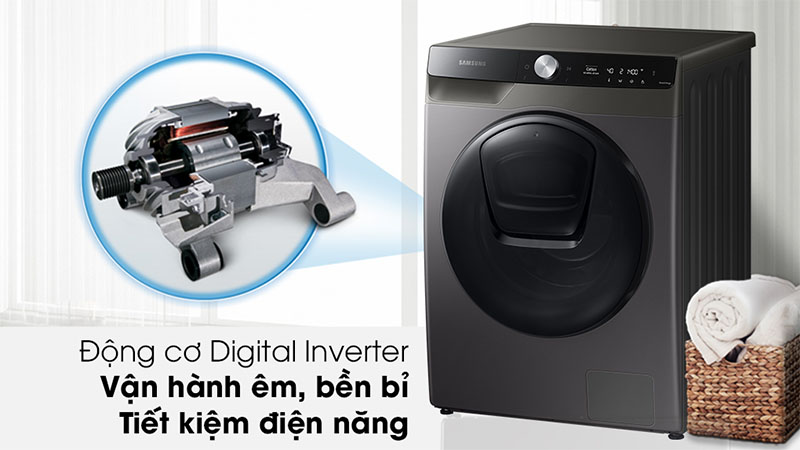 Máy giặt sấy Addwash Inverter giặt 9.5kg - sấy 6kg Samsung WD95T754DBX/SV - Hàng chính hãng