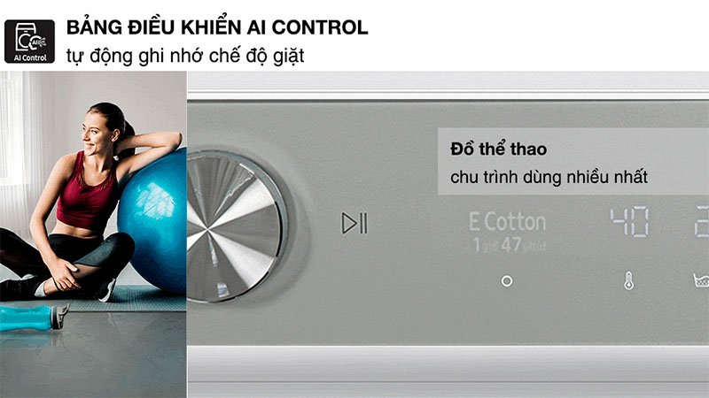 Máy giặt sấy Bespoke AI Inverter giặt 12kg - sấy 8kg Samsung WD12BB944DGHSV - Hàng chính hãng