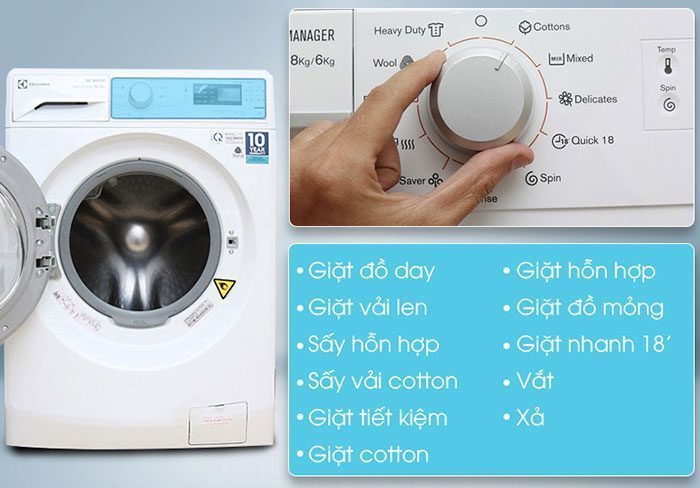 Máy giặt sấy Electrolux EWW12842 - Hàng chính hãng