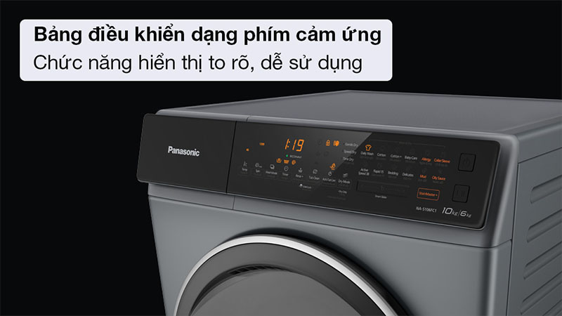 Máy giặt sấy Panasonic Inverter 10 kg NA-S106FC1LV - Hàng chính hãng