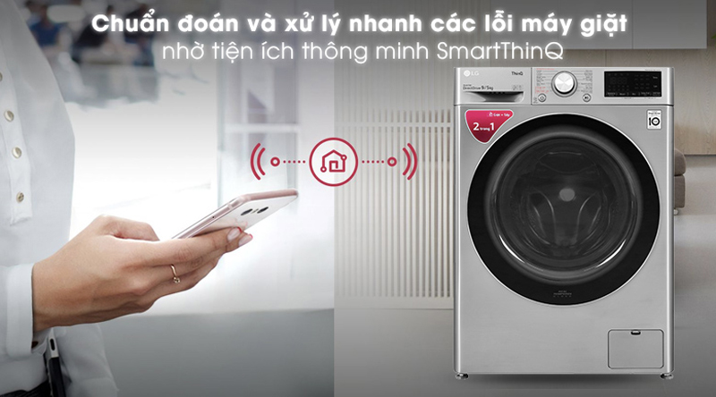 Máy giặt sấy LG Inverter FV1409G4V - 9kg - Hàng chính hãng