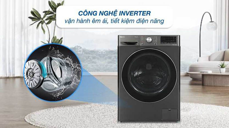 Máy giặt sấy LG inverter FV1411D4B - Hàng chính hãng
