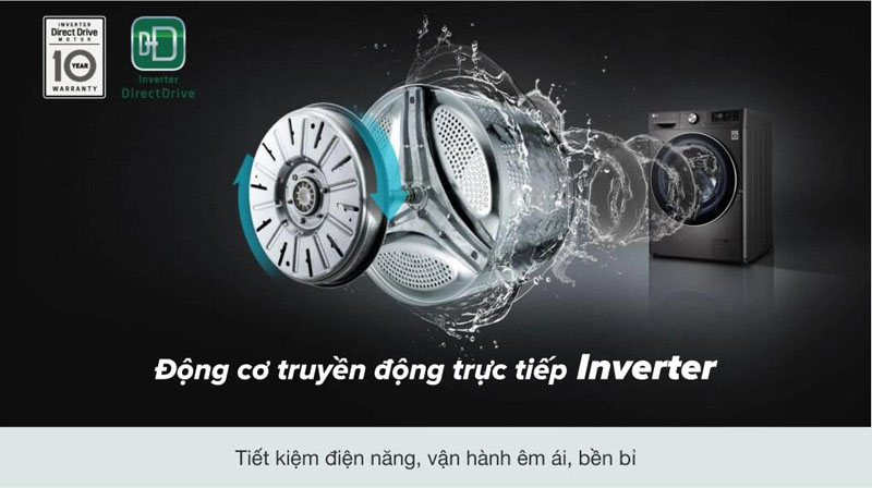 Máy giặt sấy LG Inverter F2515RTGB - Hàng chính hãng