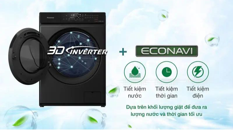Máy giặt sấy Panasonic Inverter 9.5kg NA-V95FR1BVT - Hàng chính hãng