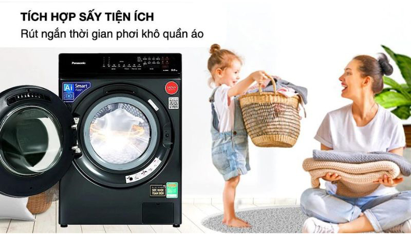 Máy giặt sấy Panasonic Inverter 9.5kg NA-V95FR1BVT - Hàng chính hãng