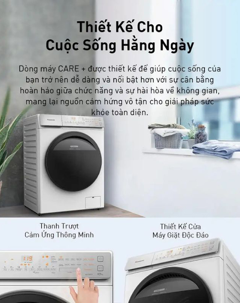 Máy giặt sấy Panasonic inverter NA-V10FC1WVT - Hàng chính hãng