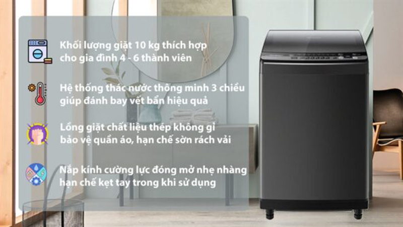 Máy giặt Sharp 10kg ES-Y100HV-S - Hàng chính hãng