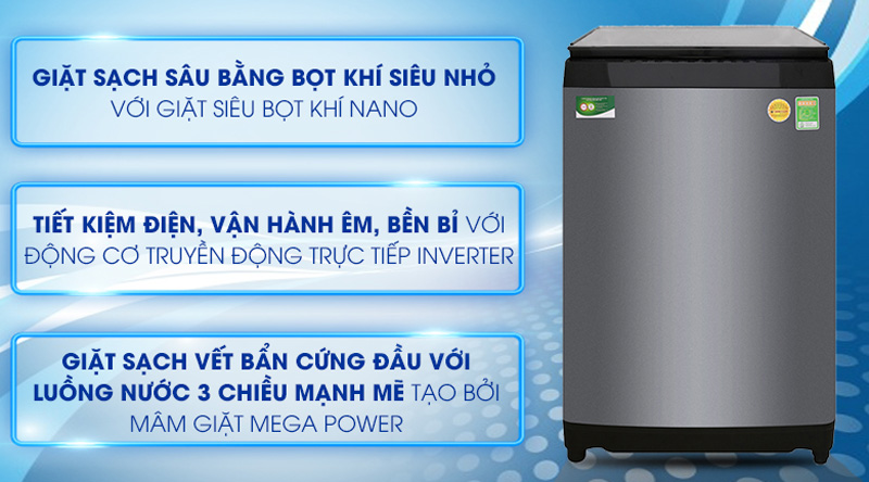 Máy giặt Toshiba Inverter 14 kg AW-DUG1500WV - Hàng chính hãng