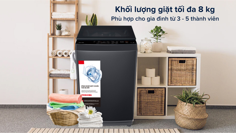 Máy giặt Toshiba 8 kg AW-M905BV(MK) - Hàng chính hãng