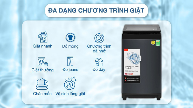 Máy giặt Toshiba 8 kg AW-M905BV(MK) - Hàng chính hãng