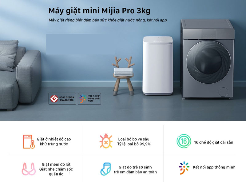 Máy giặt khử trùng Xiaomi Mijia Pro ( XQB30MJ101)  - Hàng chính hãng