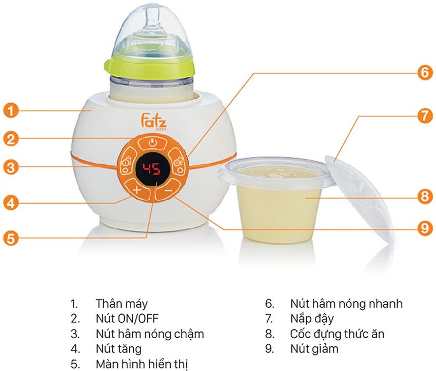 Máy hâm sữa FatzBaby FB3028SL - Hàng chính hãng