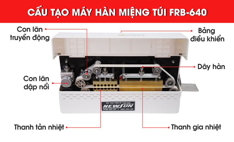 Máy hàn miệng túi Newsun FRB-640 - Hàng chính hãng