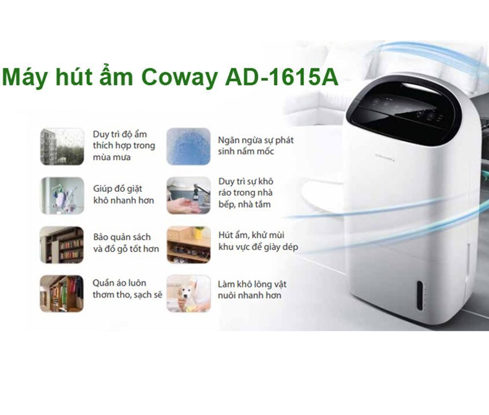 Máy hút ẩm Coway AD 1615A - Hàng chính hãng