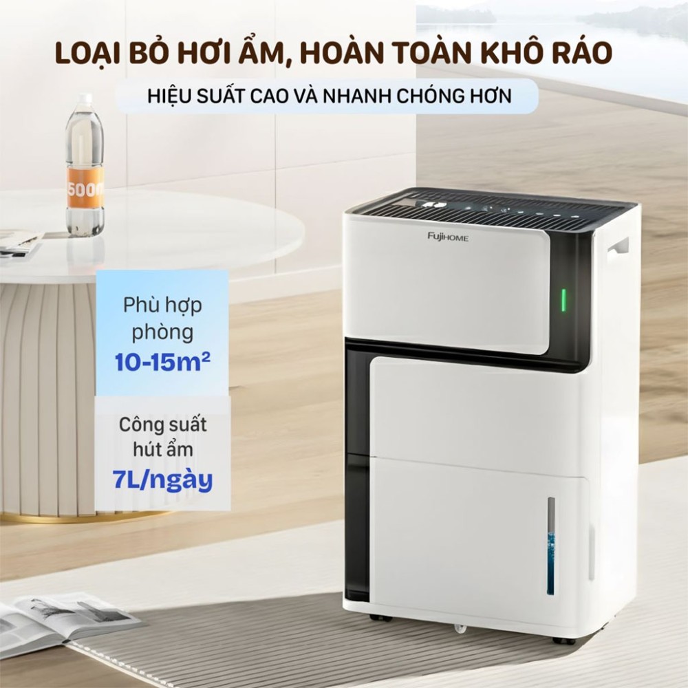 Máy hút ẩm dân dụng Fujihome DH07 - Hàng chính hãng