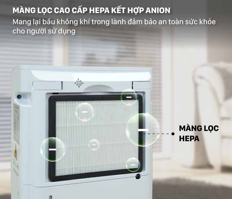 Máy hút ẩm dân dụng FujiHome DH25W-HEPA-NEW - Hàng chính hãng