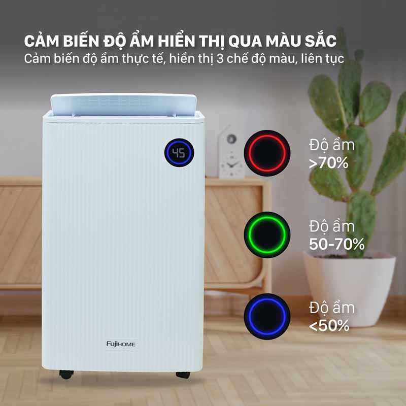 Máy hút ẩm dân dụng FujiHome DH25W-HEPA-NEW - Hàng chính hãng