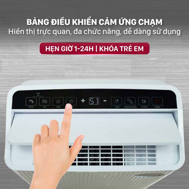 Máy hút ẩm dân dụng FujiHome DH25W-HEPA-NEW - Hàng chính hãng