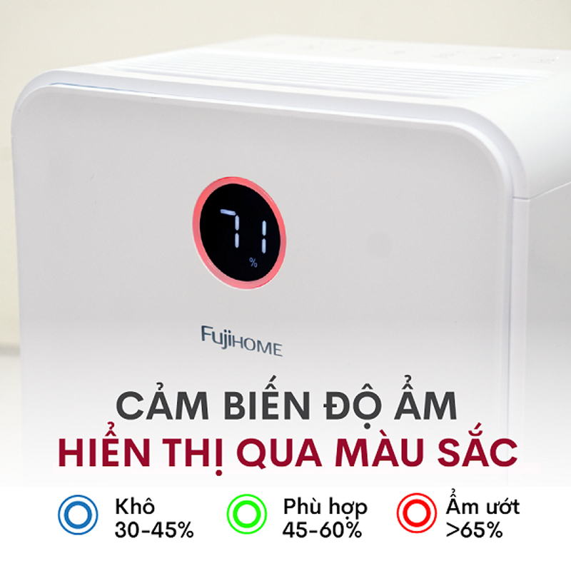 Máy hút ẩm dân dụng Fujihome DH16W - Hàng chính hãng